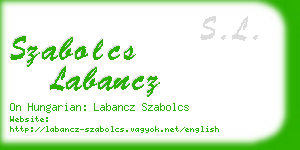 szabolcs labancz business card